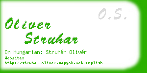 oliver struhar business card